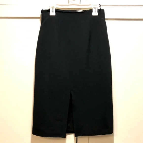 Vintage Moschino Cheap and Chic Black Pencil Skirt, sz 6 - Picture 2 of 8